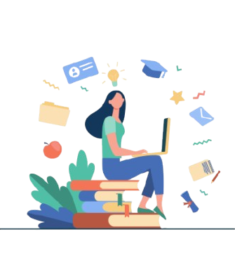 Student studying with academic support